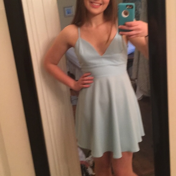 Sky Blue Skater Dress - Picture 7 of 7